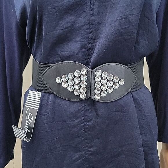 Slinky Rhinestone Belt Women's Plus Size XL/1X - Picture 1 of 6